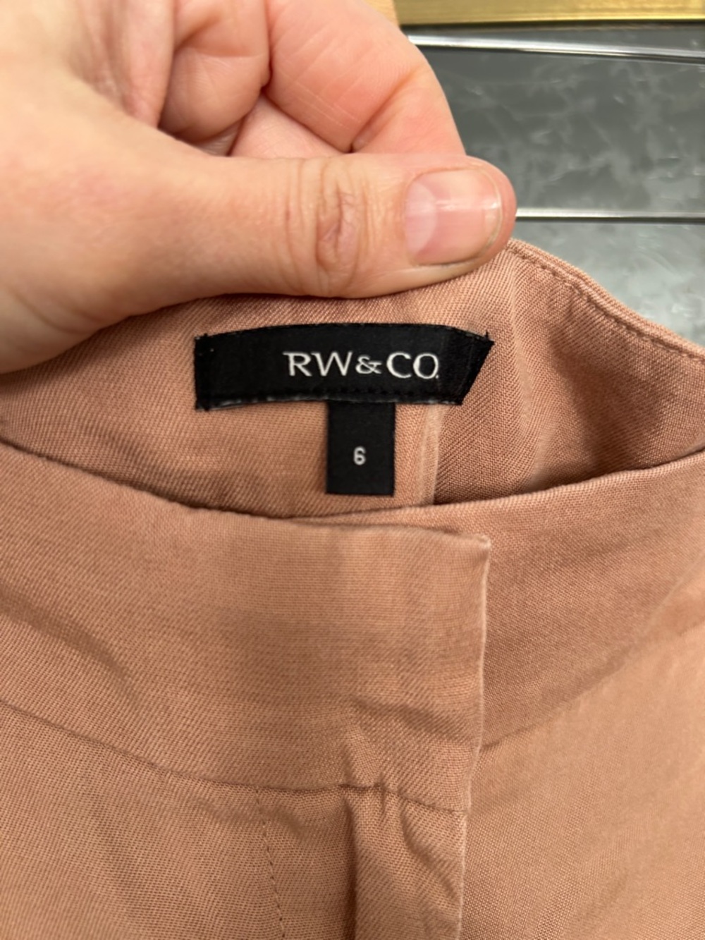 RW&CO. Rust-Brown Straight-Leg Paperbag Pants - Picture 3 of 3